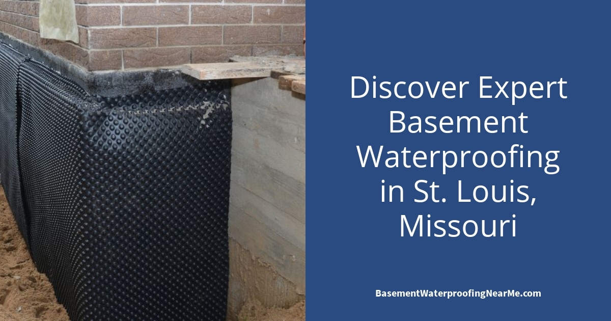 Basement waterproofing in st. Louis MO